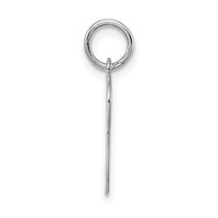Sterling Silver Rhodium-plated Stamped Letter P Initial Charm view 2