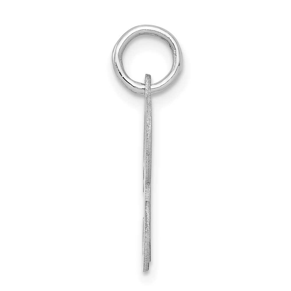Sterling Silver Rhodium-plated Stamped Letter R Initial Charm (QC4163R)