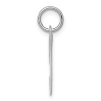Sterling Silver Rhodium-plated Stamped Letter T Initial Charm view 2