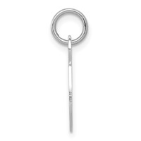 Sterling Silver Rhodium-plated Stamped Letter V Initial Charm view 2