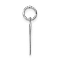 Sterling Silver Rhodium-plated Stamped Letter W Initial Charm view 2