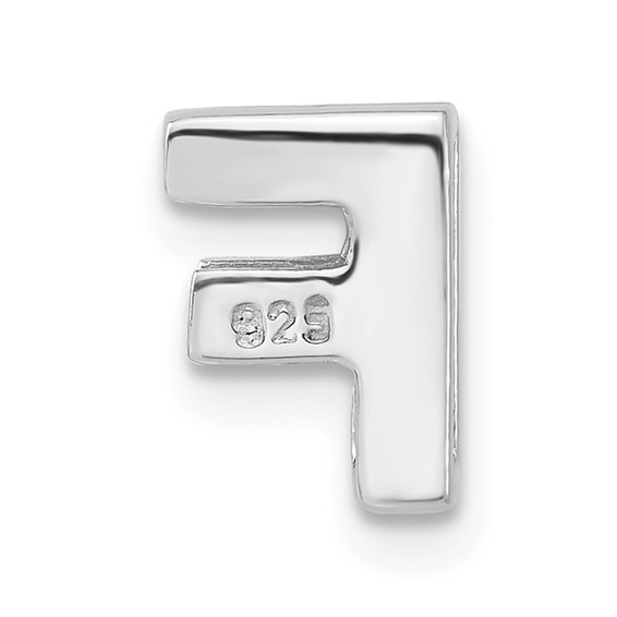 Sterling Silver Polished Initial Slide