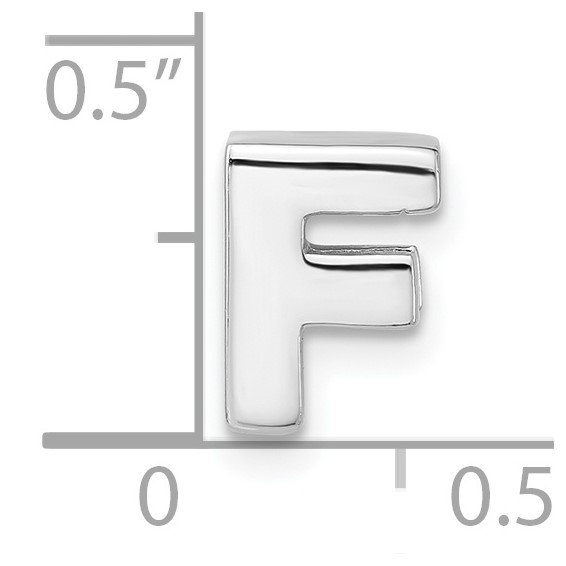 Sterling Silver Polished Initial Slide