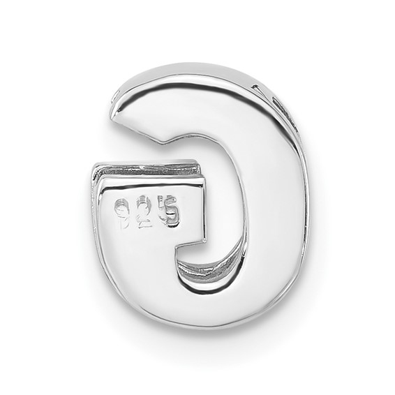 Sterling Silver Polished G Initial Slide