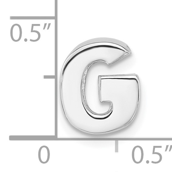 Sterling Silver Polished G Initial Slide