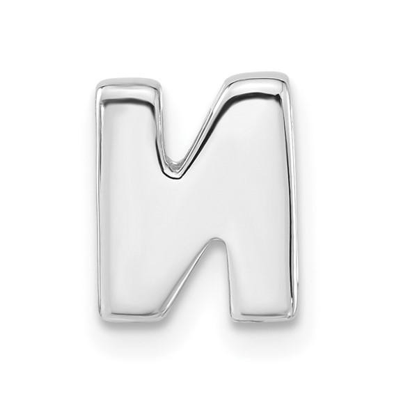 Sterling Silver Polished N Initial Slide