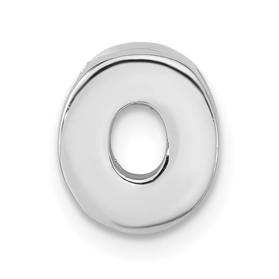 Sterling Silver Polished O Initial Slide