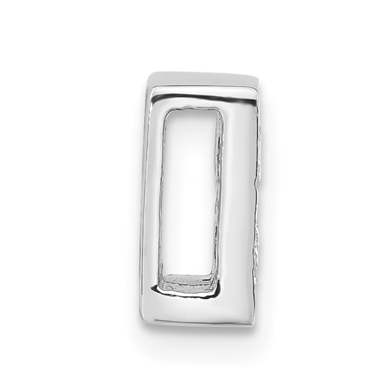 Sterling Silver Polished CZ Initial B Slide