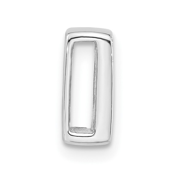 Sterling Silver Polished CZ Initial D Slide