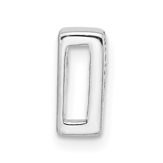Sterling Silver Polished CZ Initial P Slide