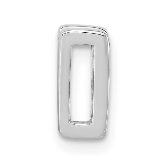 Sterling Silver Polished CZ Initial V Slide