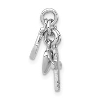 Sterling Silver Rhodium-plated Faith, Hope & Charity Charm view 2