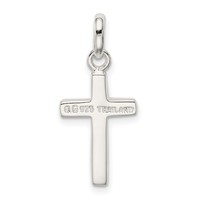 Sterling Silver Polished Cross Charm view 4