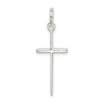 Sterling Silver Rhodium-plated Latin Cross Charm view 4