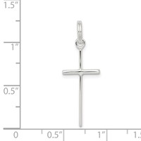 Sterling Silver Rhodium-plated Latin Cross Charm view 3