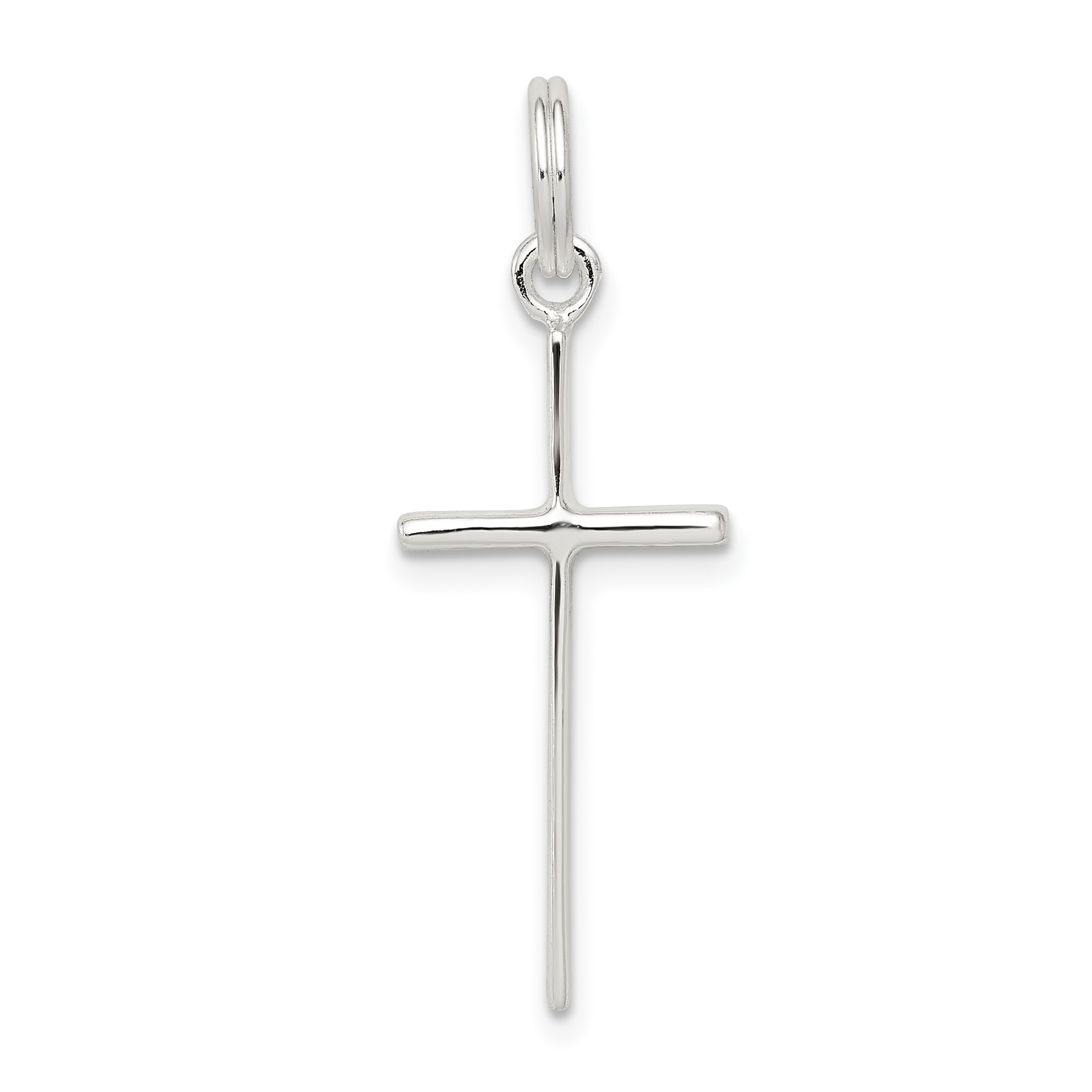 Sterling Silver Rhodium-plated Latin Cross Charm (QC4275)