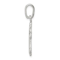 Sterling Silver Budded Cross Pendant view 2