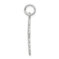 Sterling Silver Rhodium-plated Cross Charm view 2