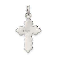 Sterling Silver Rhodium-plated Cross Charm view 4