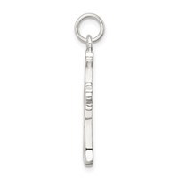 Sterling Silver Rhodium-plated Filigree Cross Charm view 2