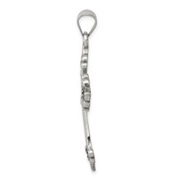 Sterling Silver Fleur De Lis Cross Pendant view 2