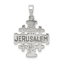 Sterling Silver Antiqued Jerusalem Crusader Pendant view 4