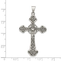 Sterling Silver Antiqued Cross Pendant view 3