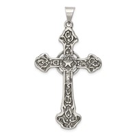 Sterling Silver Antiqued Cross Pendant view 1
