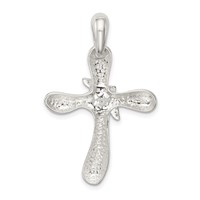 Sterling Silver Dove Cross Pendant view 4