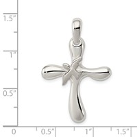 Sterling Silver Dove Cross Pendant view 3