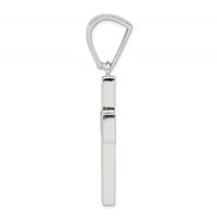 Sterling Silver Rhodium-plated CZ Cross Pendant view 2