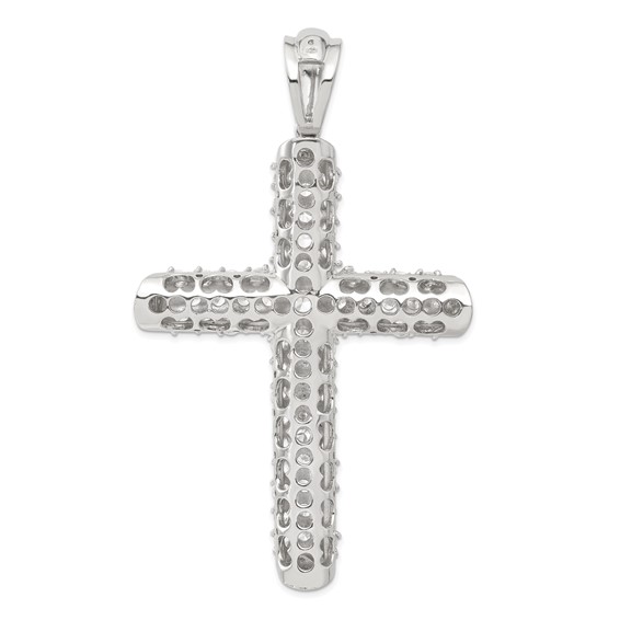 Sterling Silver CZ Crucifix Pendant