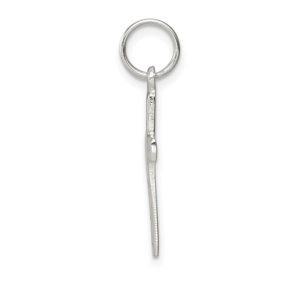 Sterling Silver Rhodium-plated Latin Cross Charm