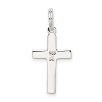 Sterling Silver Rhodium-plated Latin Cross Charm view 4