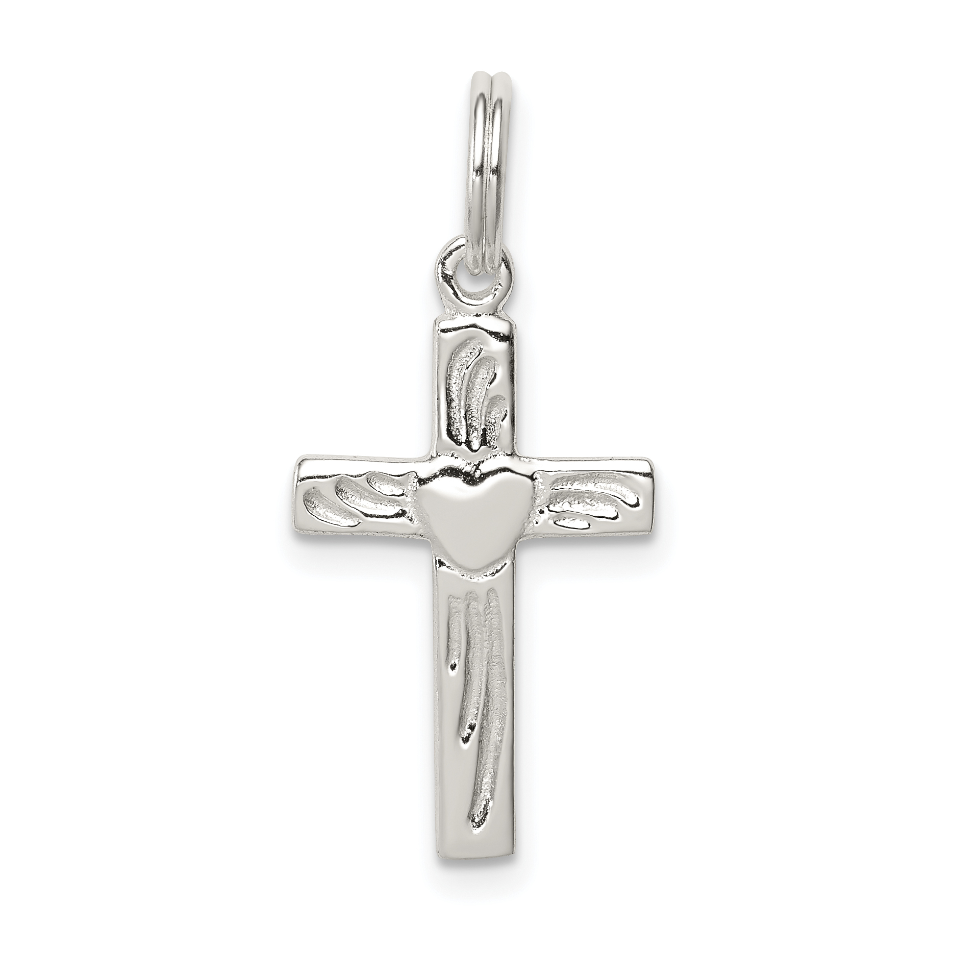 Sterling Silver Rhodium-plated Latin Cross Charm (QC4367)