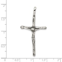 Sterling Silver Antiqued Crucifix Charm view 3