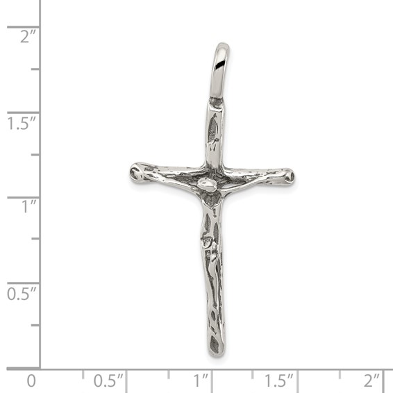 Sterling Silver Antiqued Crucifix Charm