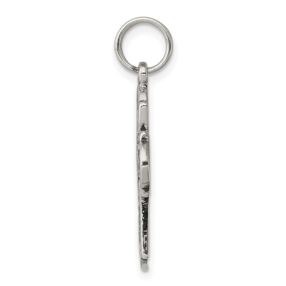 Sterling Silver Antiqued Cross Charm