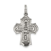 Sterling Silver Antiqued Cross Charm view 4
