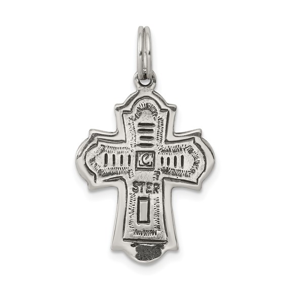 Sterling Silver Antiqued Cross Charm