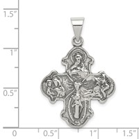 Sterling Silver Antiqued 4-way Medal view 3