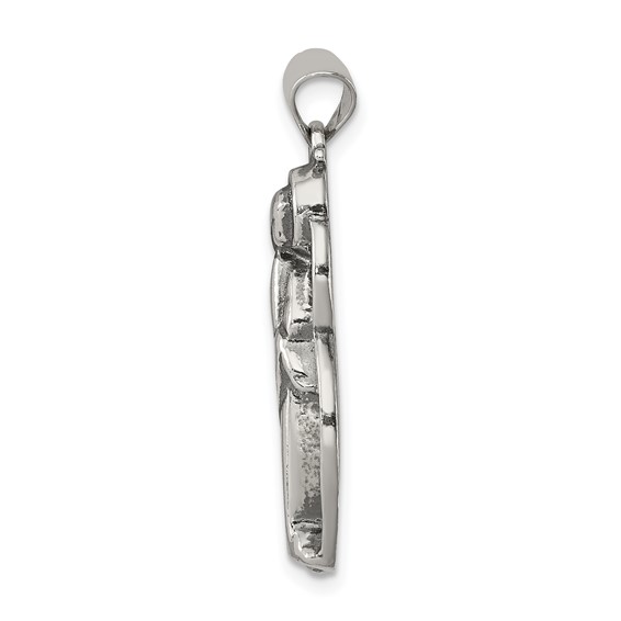 Sterling Silver Antiqued Blessed Mary Charm