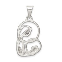 Sterling Silver Blessed Mary & Child Jesus Antique Finish Charm view 4