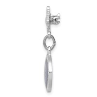 Sterling Silver Platinum-plated Enameled Miraculous Medal Pin view 2