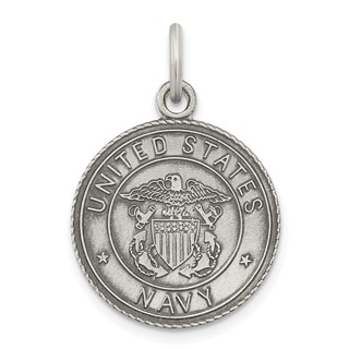 Sterling Silver Antiqued U.S. Navy Medal