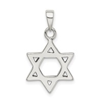 Sterling Silver Antiqued Star of David Charm view 4
