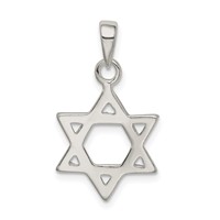 Sterling Silver Textured Star of David Pendant view 3