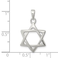 Sterling Silver Star of David Pendant view 3