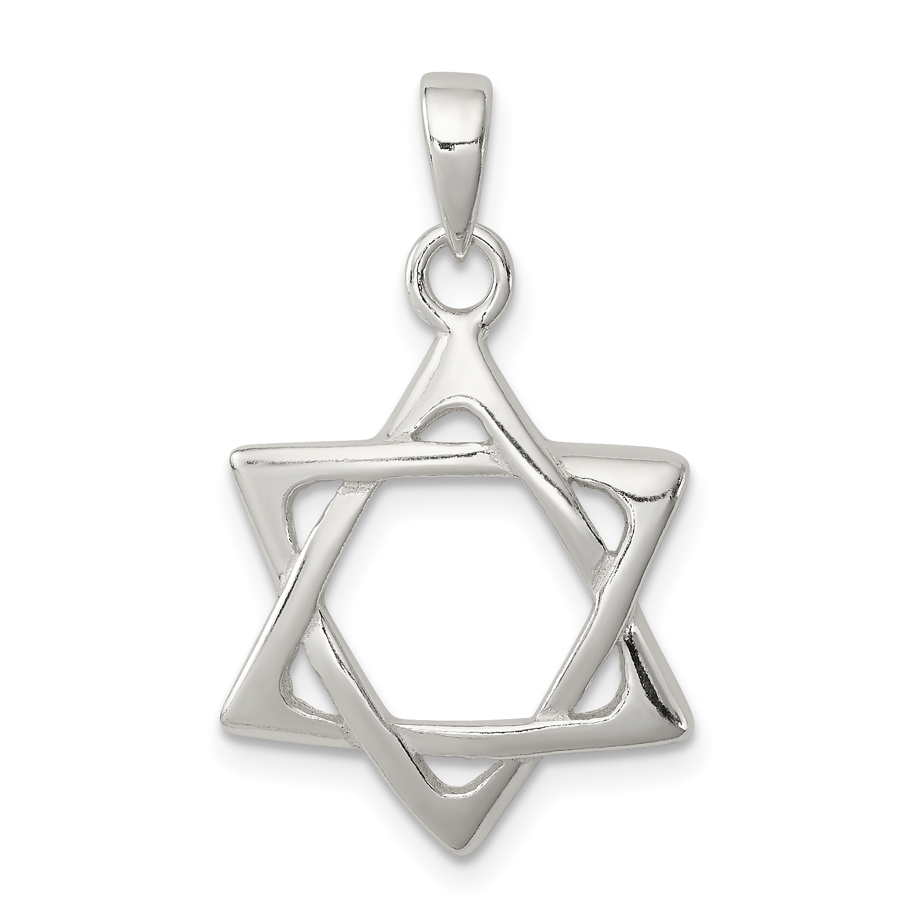 Sterling Silver Star of David Pendant (QC4437)