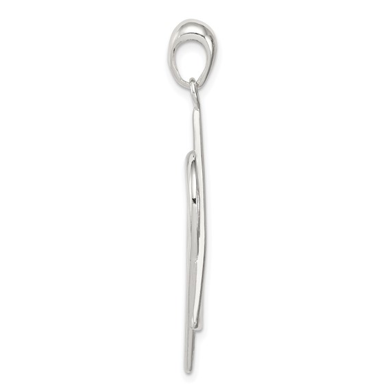 Sterling Silver Star of David Heart Pendant